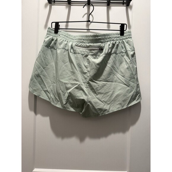 Asics Shorts Womens XL Green Running Activewear 2 in 1 Elastic Waist Lined Woven - Picture 3 of 6